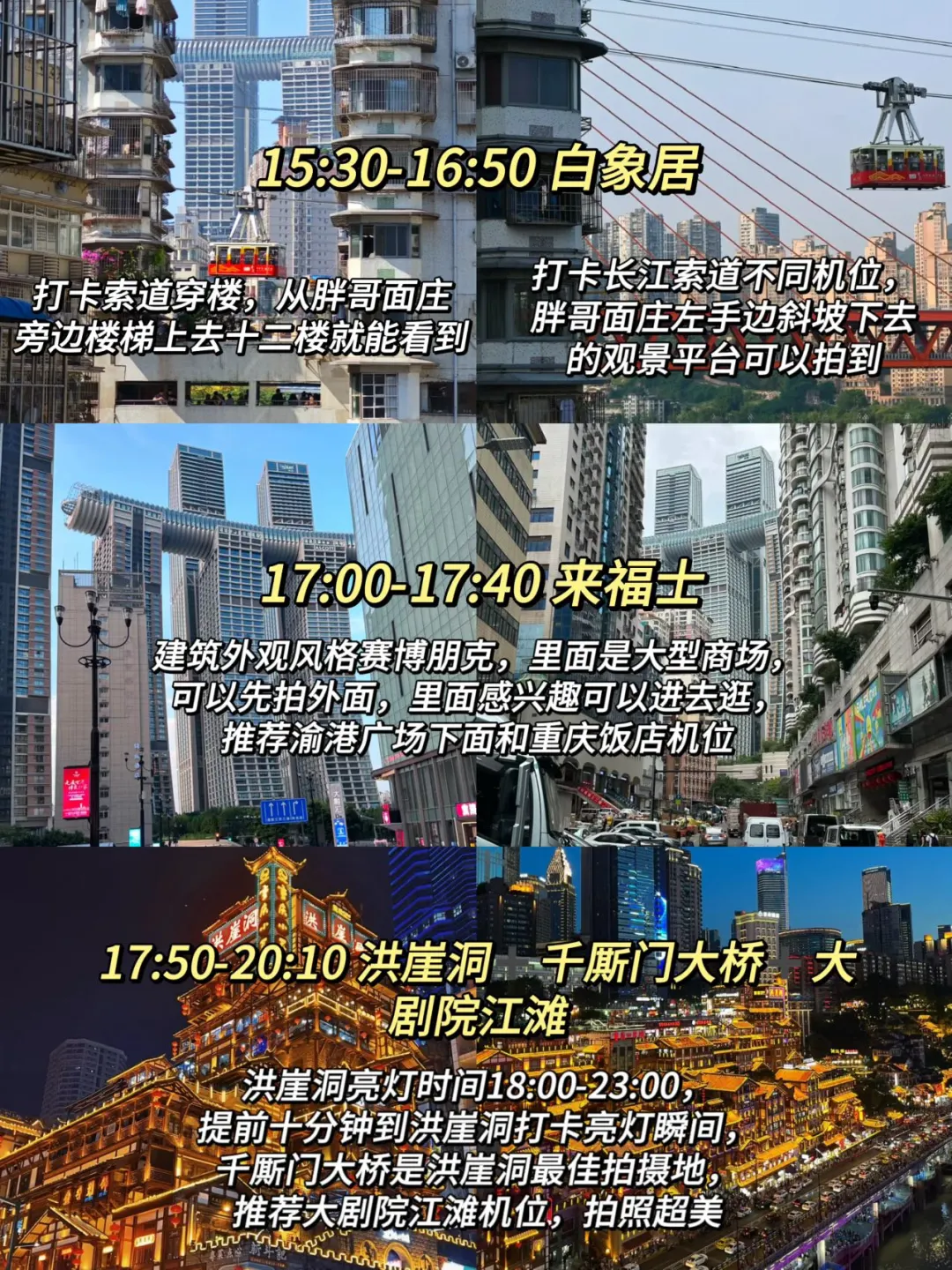 重庆已回。。三天打卡23个热门景点🥹