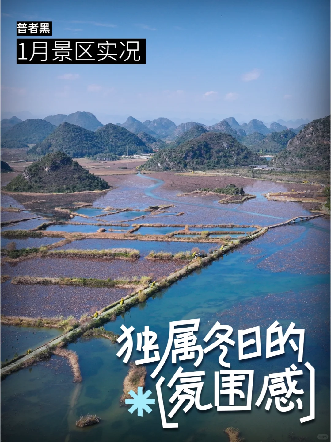 普者黑1月景区实况丨独属冬日的氛围感