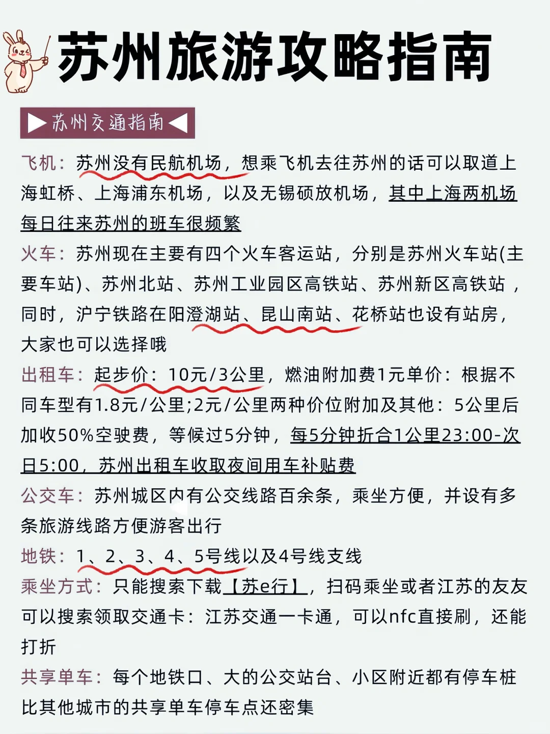 终于把苏州的旅游景点路线图画好了❗️