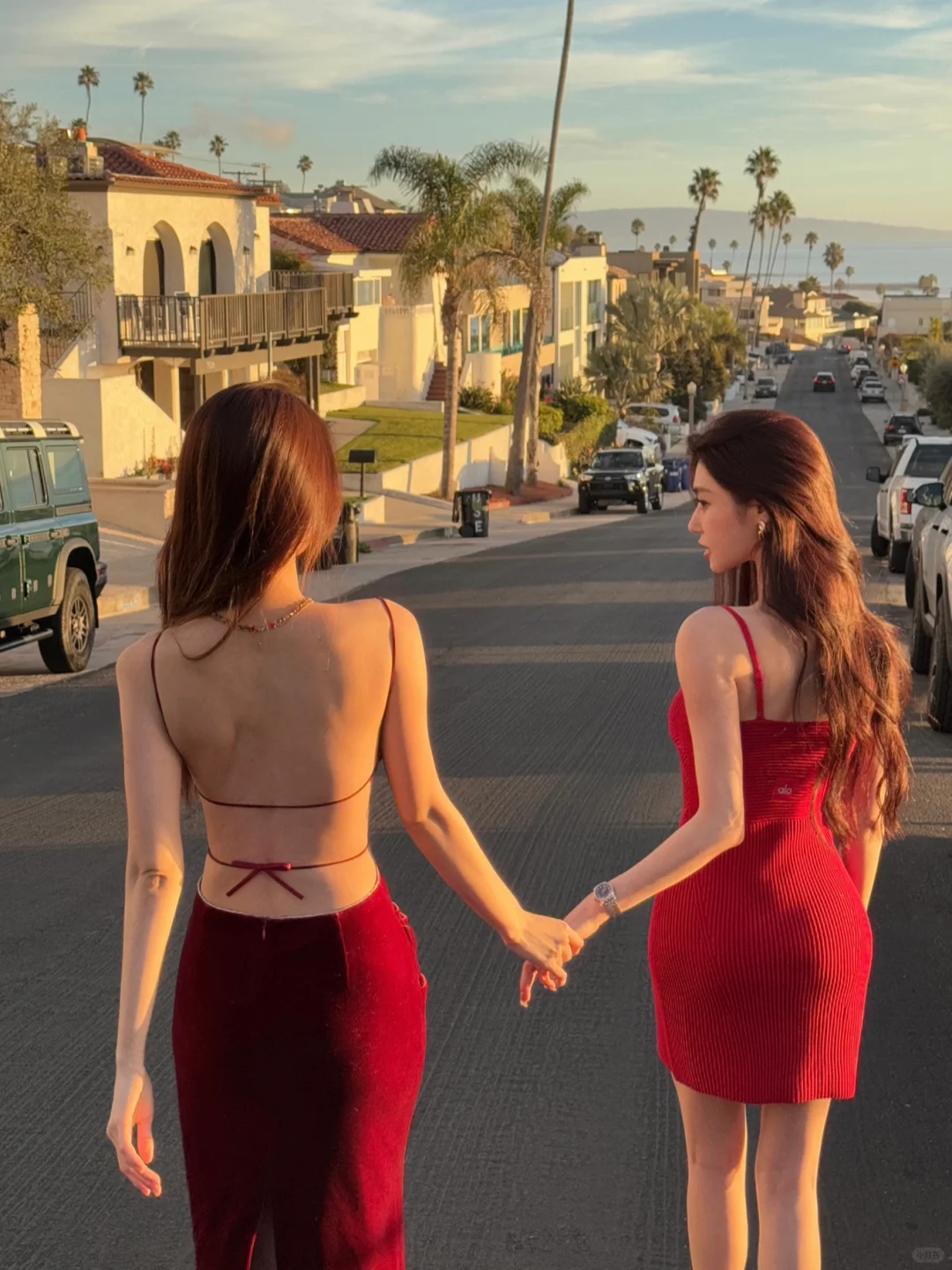 洛杉矶大火前的海边…