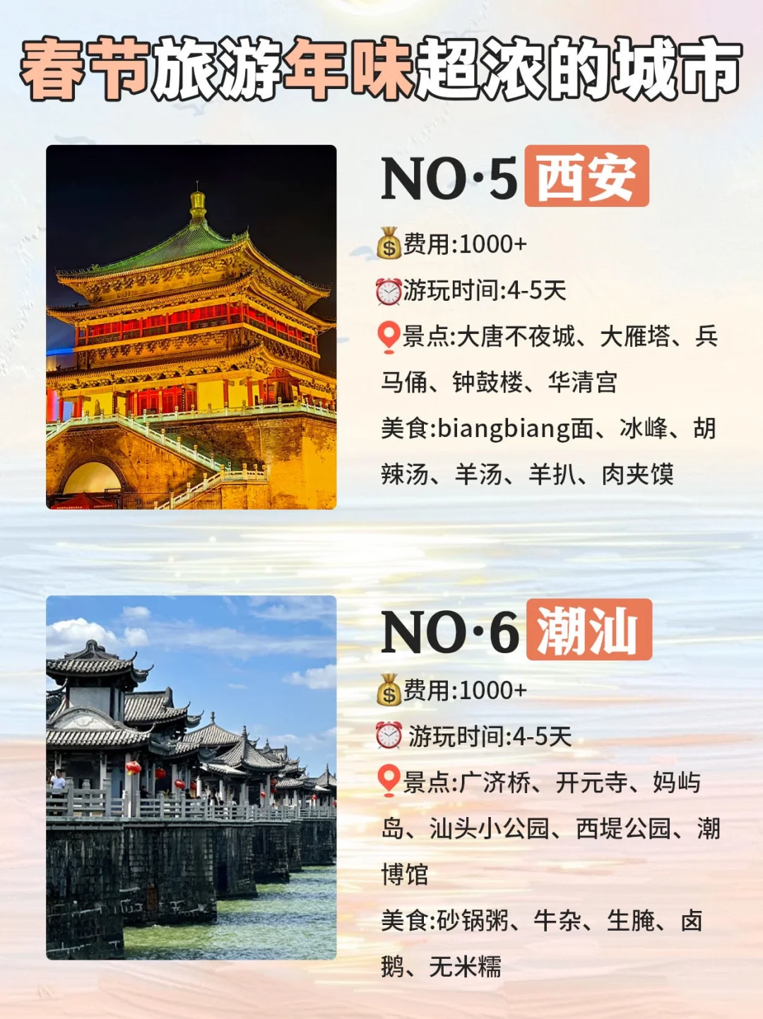 适合春节出游的八座城市🧨不能错过🔥