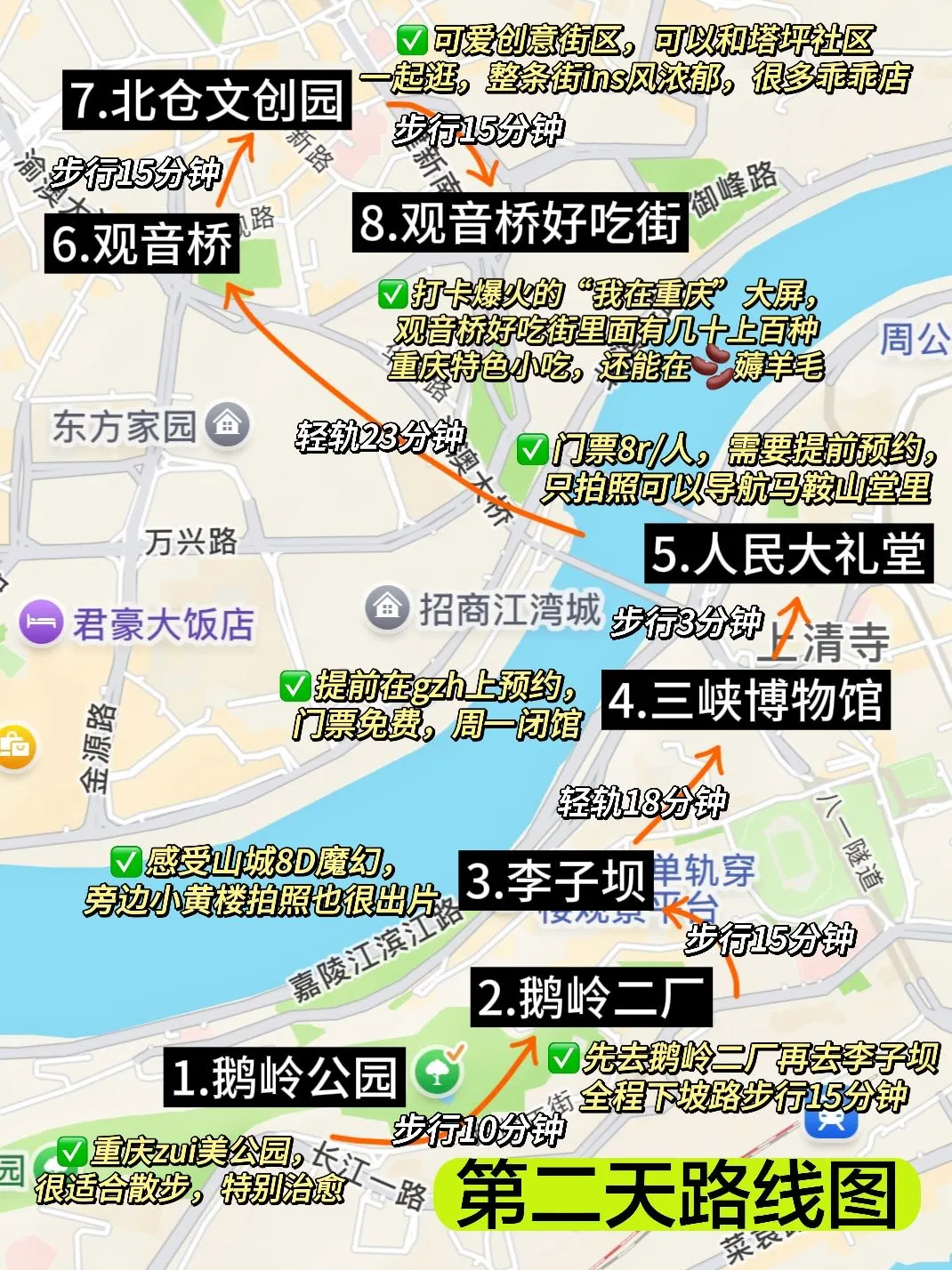重庆已回。。三天打卡23个热门景点🥹
