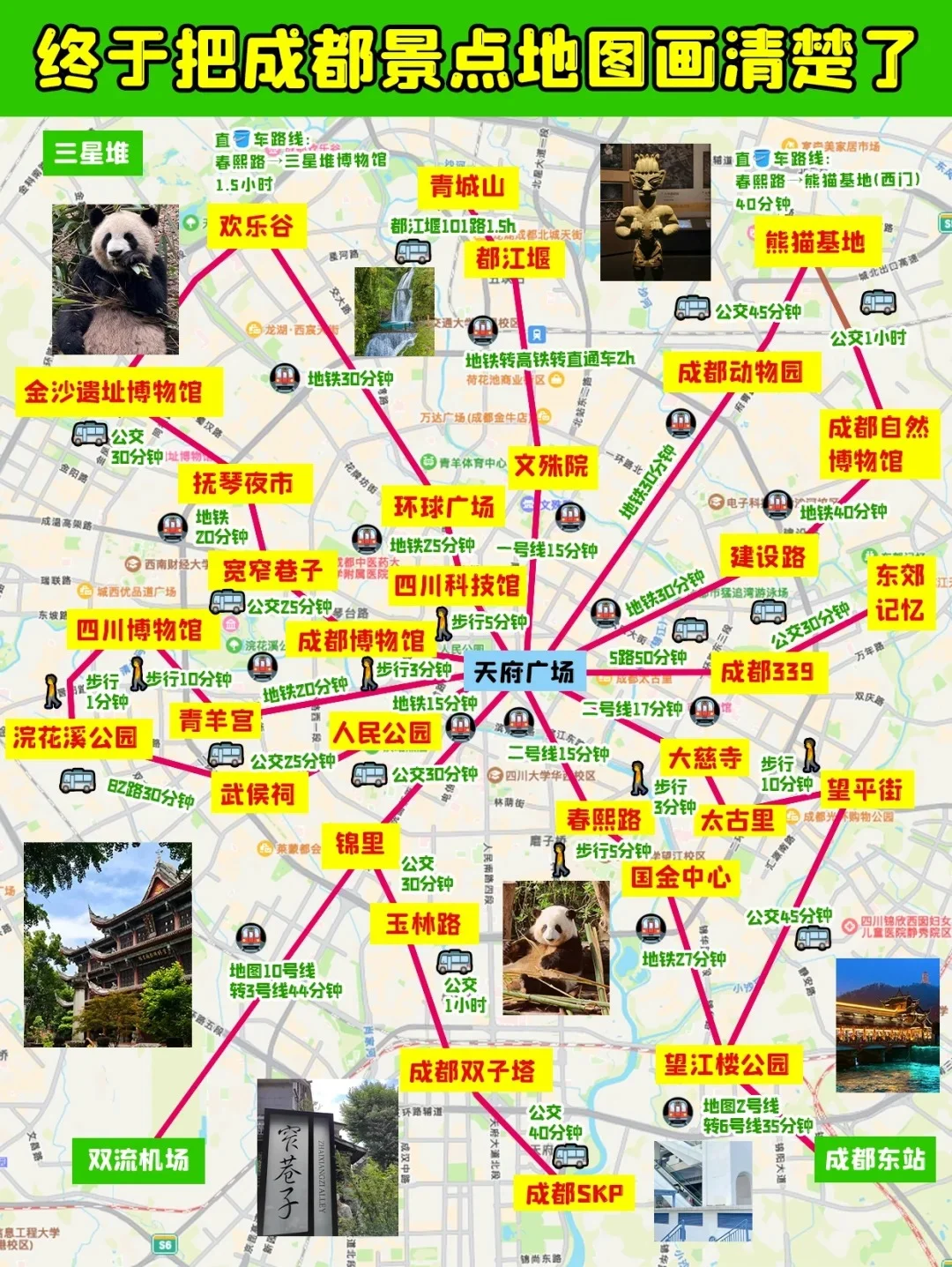 成都旅游｜连夜写的三天行程攻略！一定要看