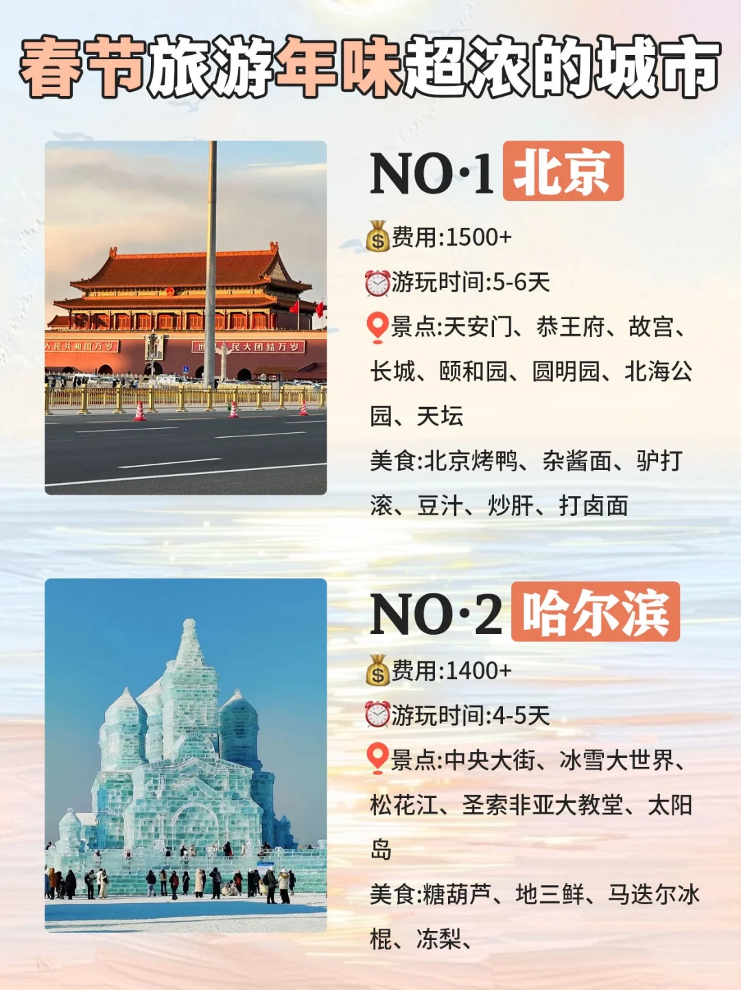 适合春节出游的八座城市🧨不能错过🔥