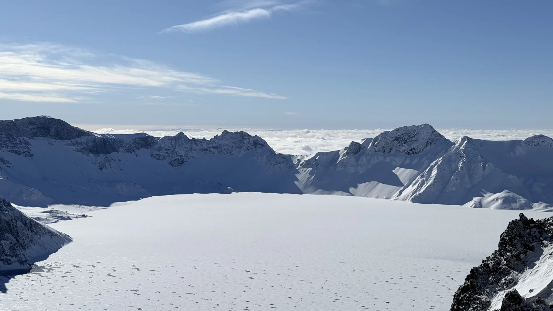 📍1.7新年好运☁️第一次来长白山就看到天池