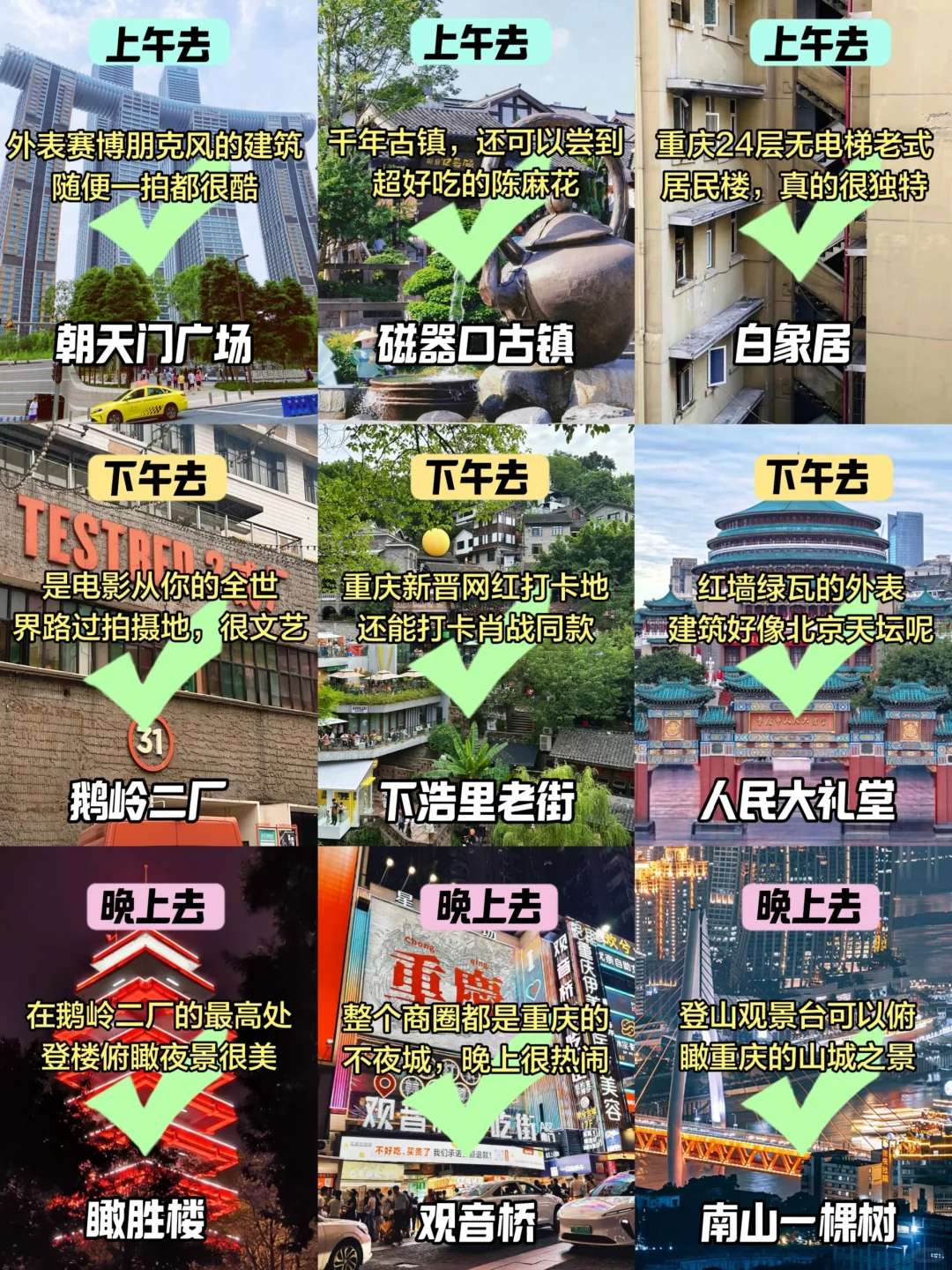 熬夜整理‼️终于有人把重庆旅游说明白了…