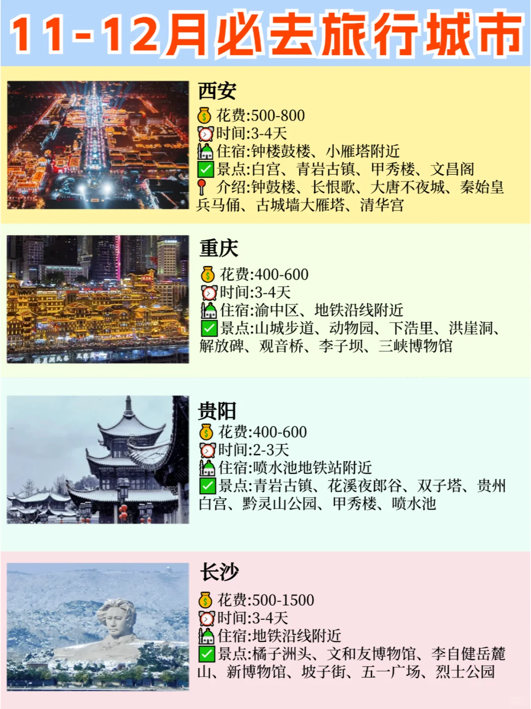 听劝❌11-12月必去旅行城市