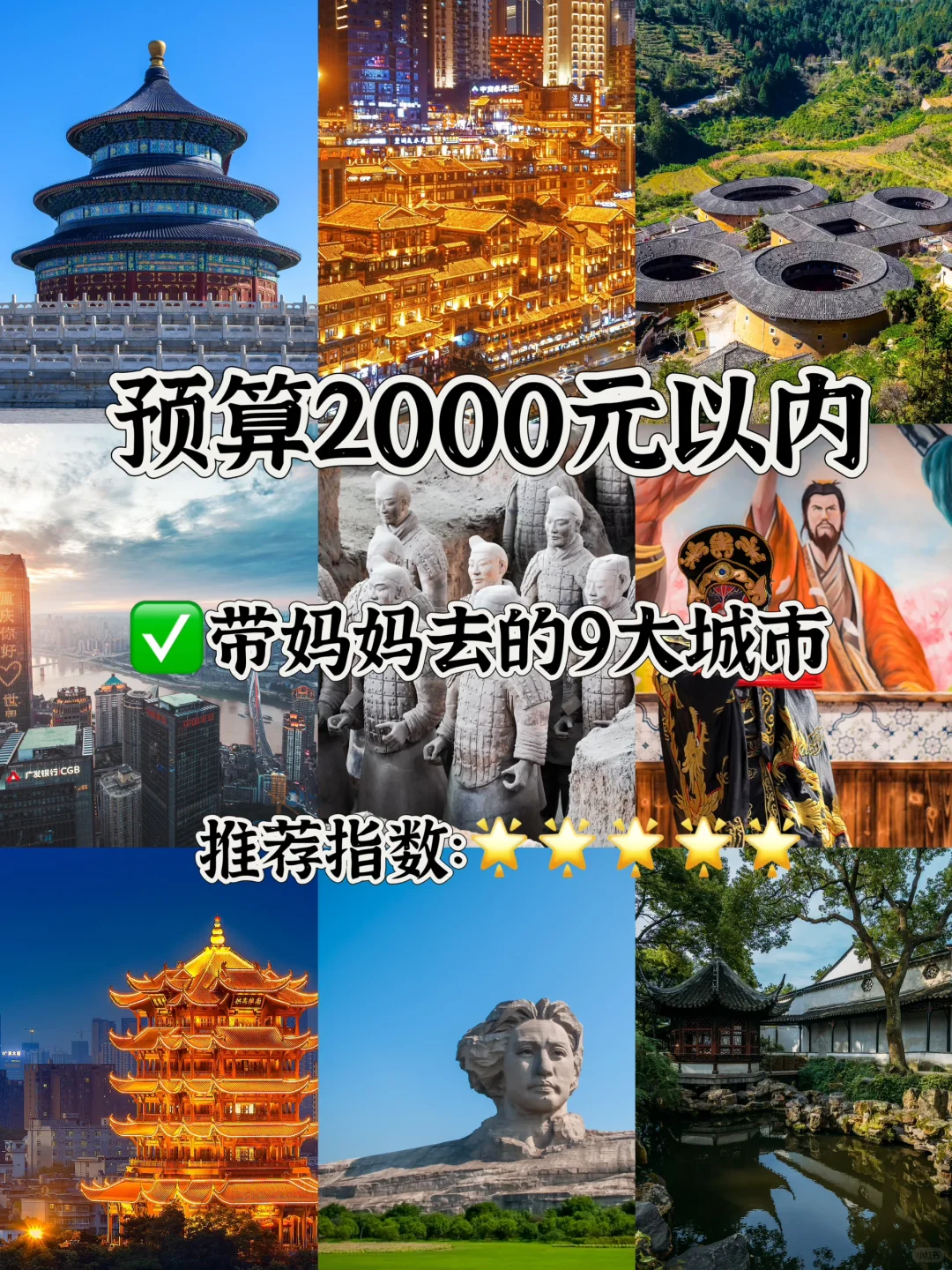 预算2000以内，适合带妈妈旅游的9大城市