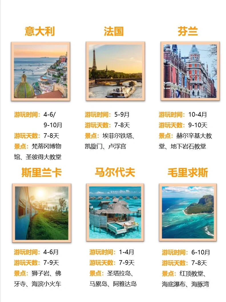 35岁前一定要去的旅游地🌏你打卡过几个❓