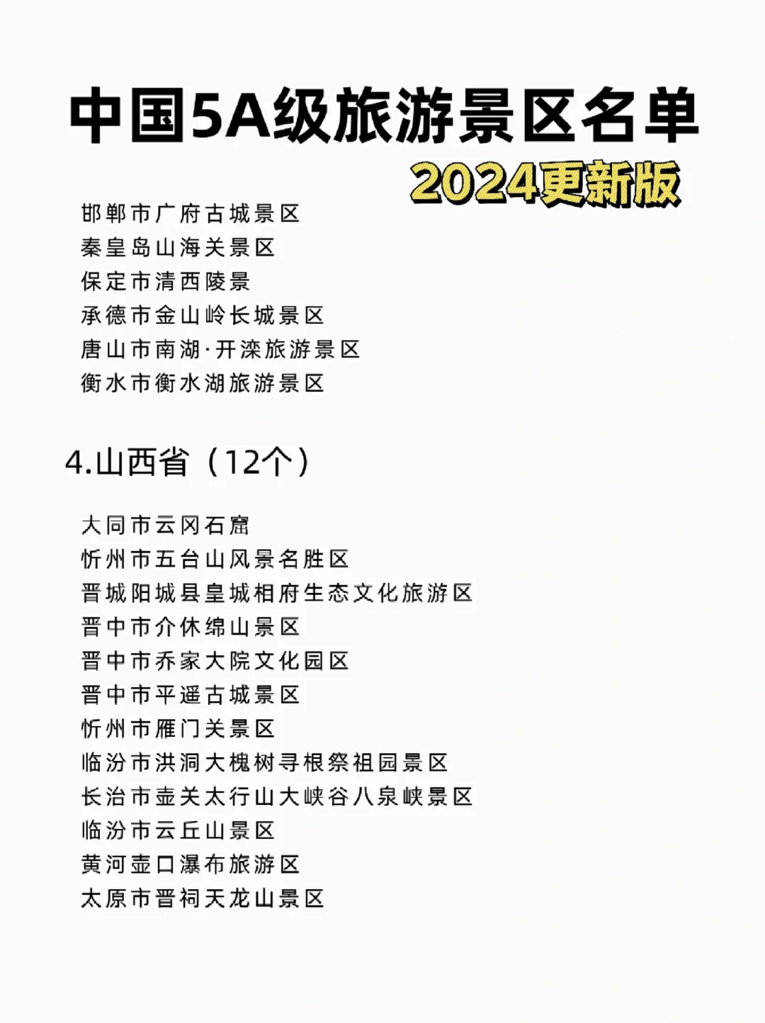 全国5A级旅游景区名单，码住以后去✅（上）