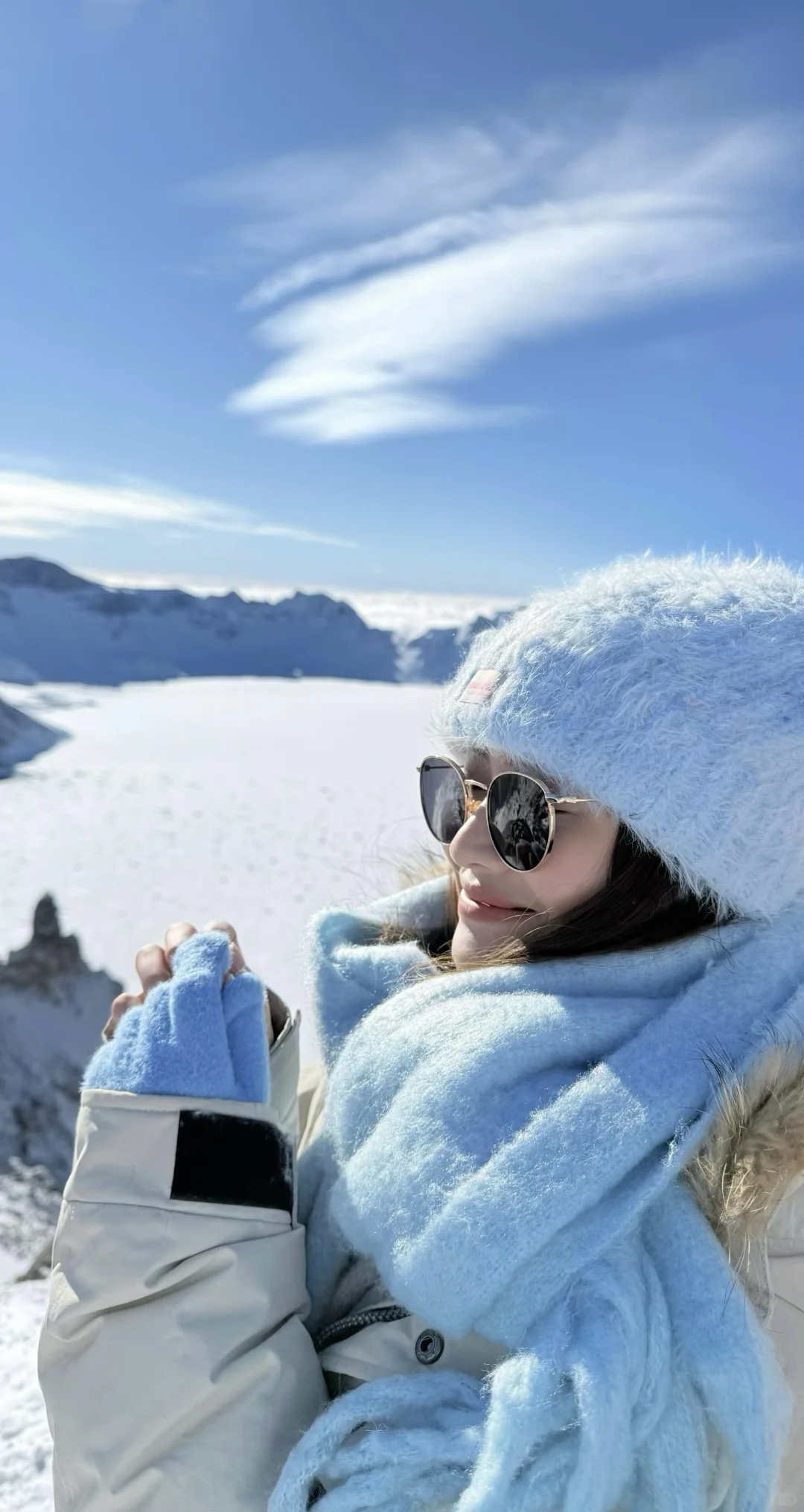 📍1.7新年好运☁️第一次来长白山就看到天池