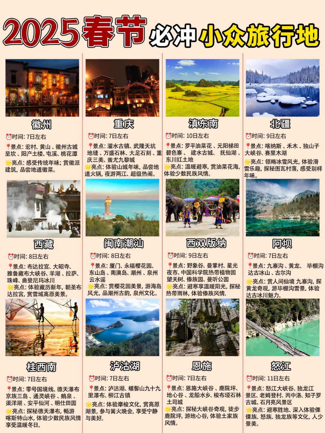 春节反向旅行，人少、小众拒绝人挤人