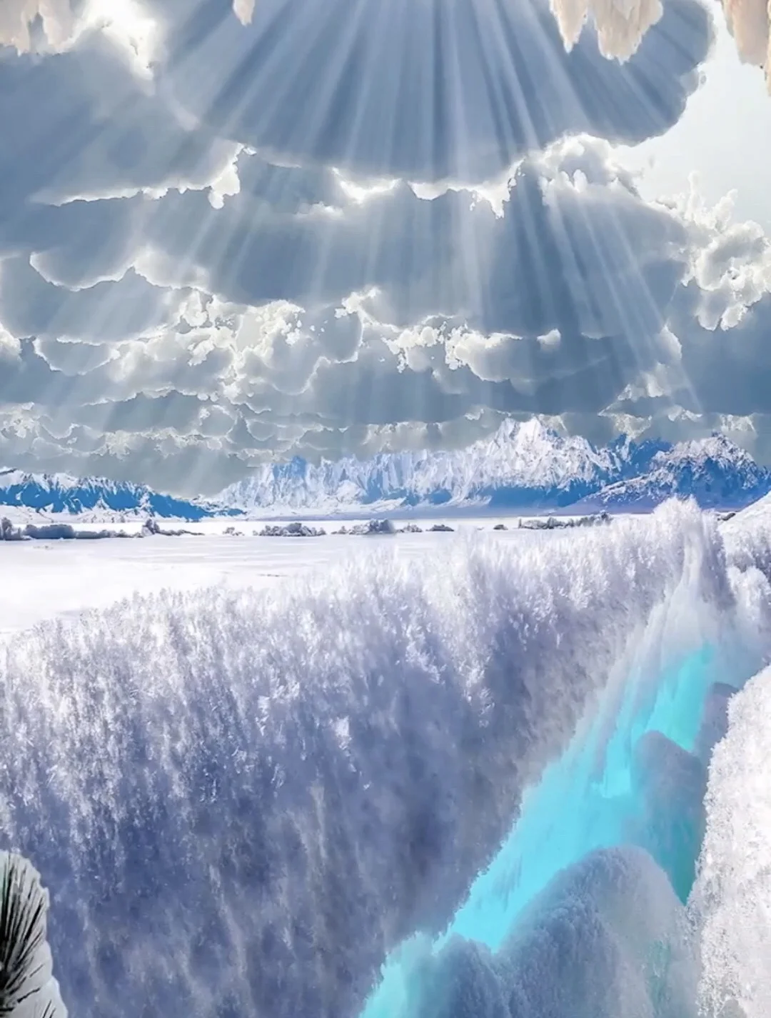 赛里木湖蓝冰实况。。。真的劝退不了一点