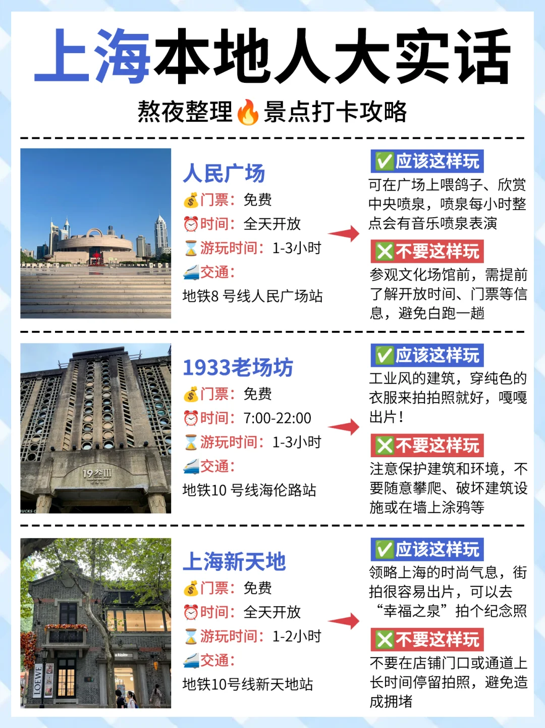 刚从上海回来，花5h整理的详细攻略，速抄❗