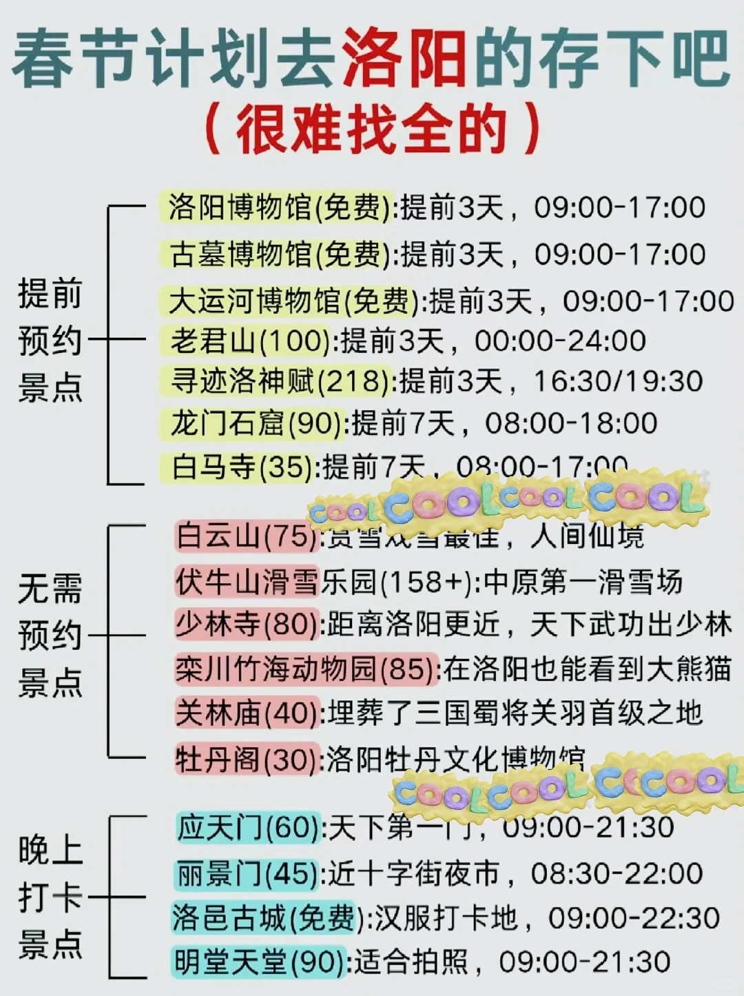 洛阳春节超全游玩攻略！无脑🐎住！