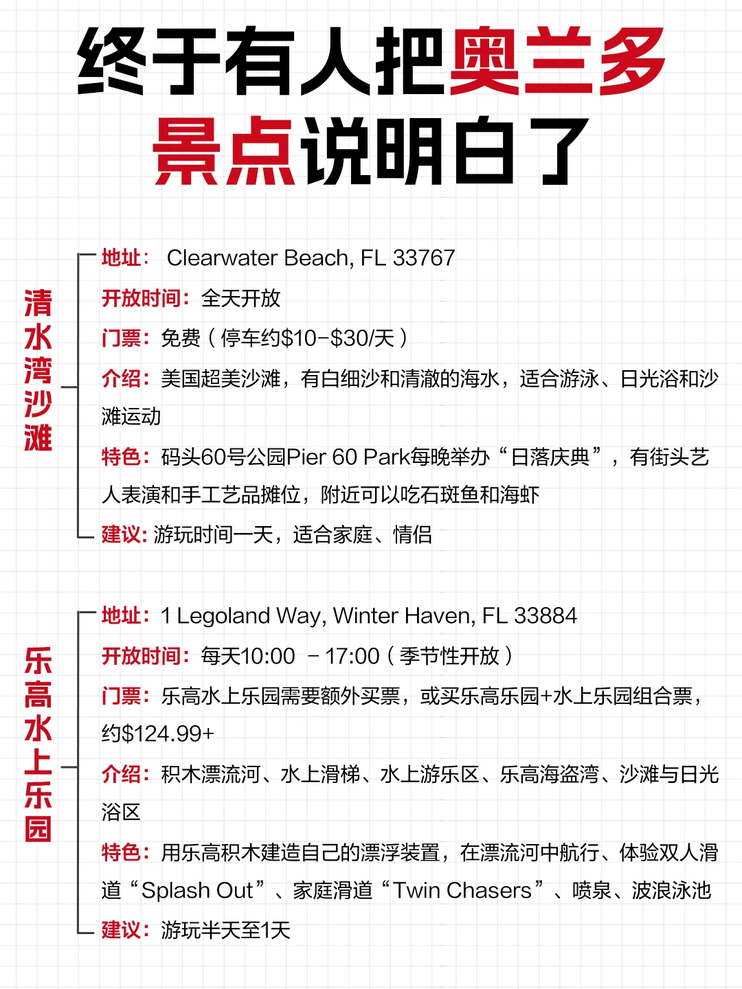 奥兰多必玩景点攻略都在这了！太全了！