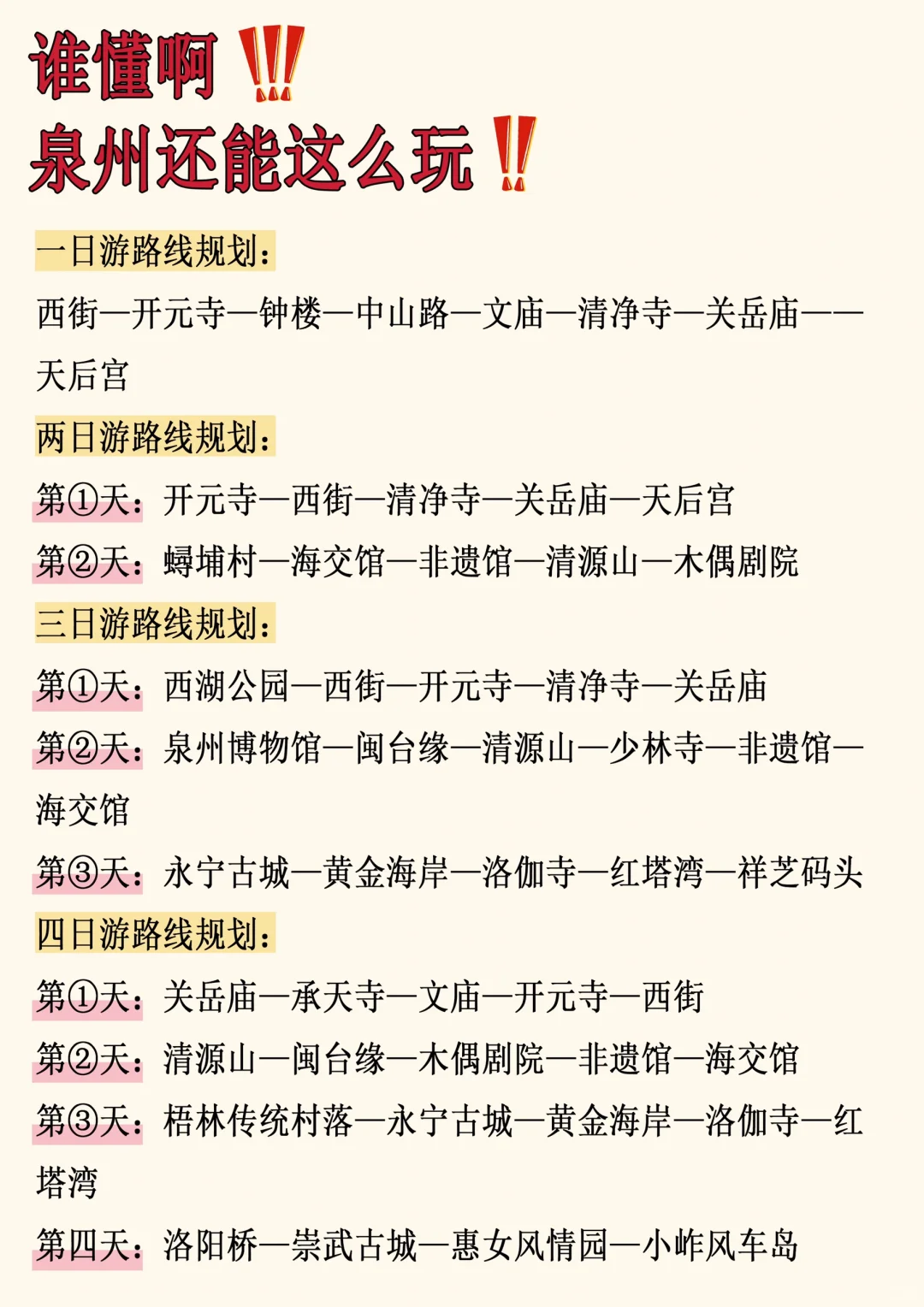 这是谁做的泉州旅游攻略？也太全了吧！！
