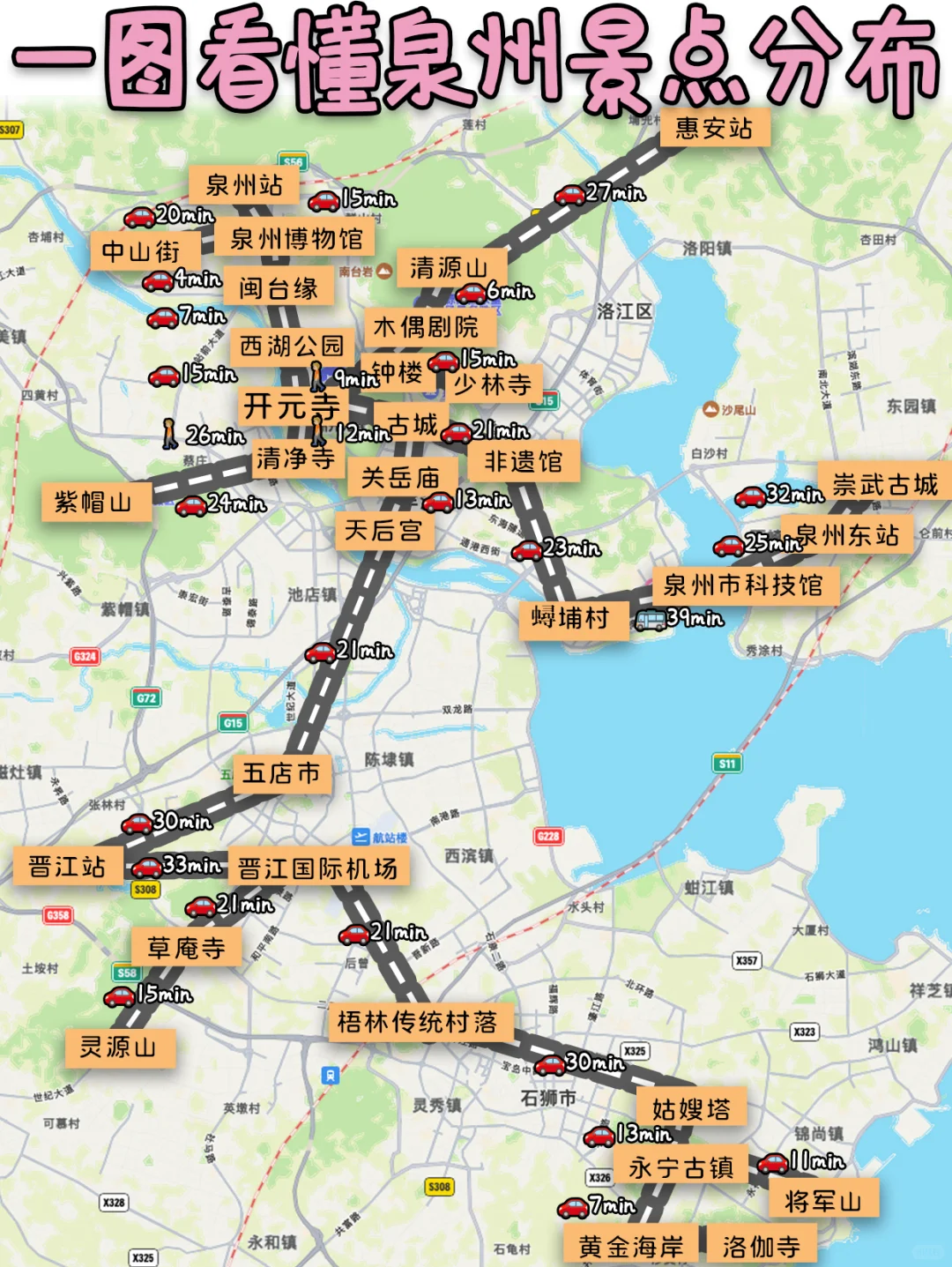 真的！！在泉州只有看地图玩才管用‼️