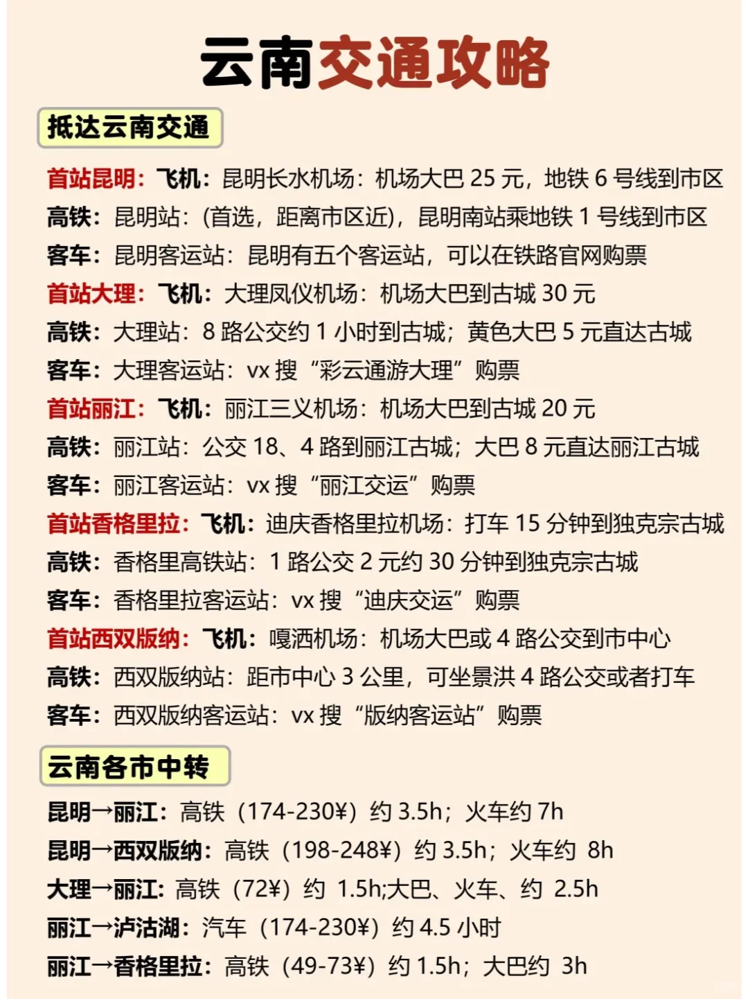 确定了，春节去云南旅游，攻略已做照着玩！