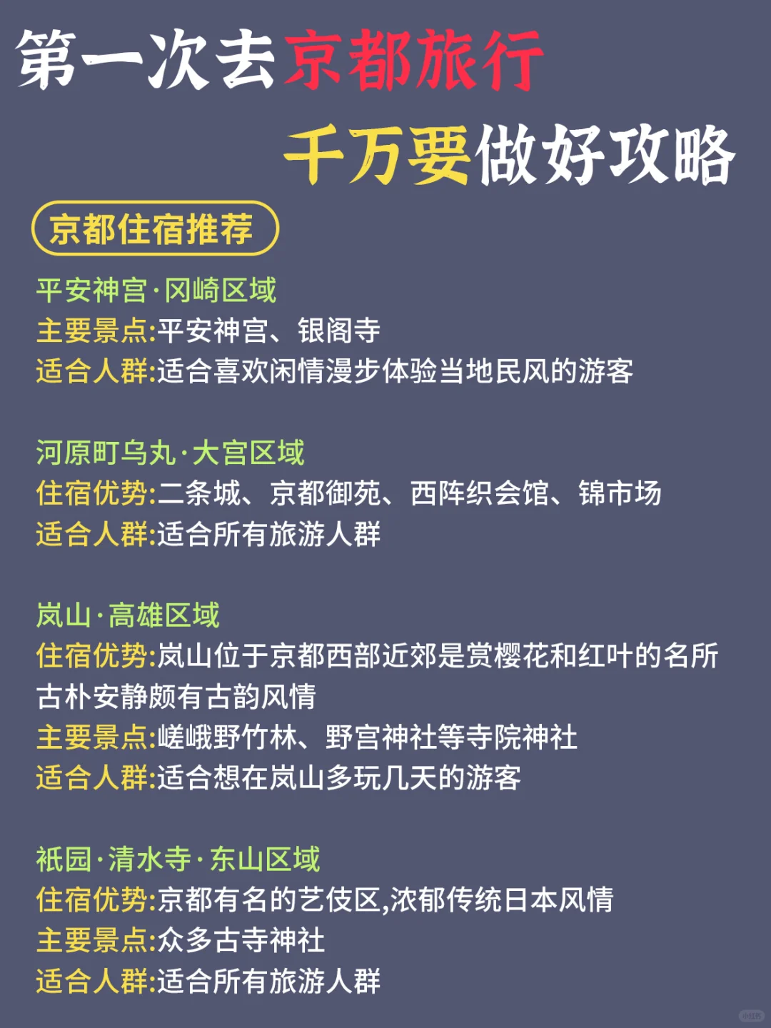 第一次去京都旅游✔千万不要把顺序搞反了