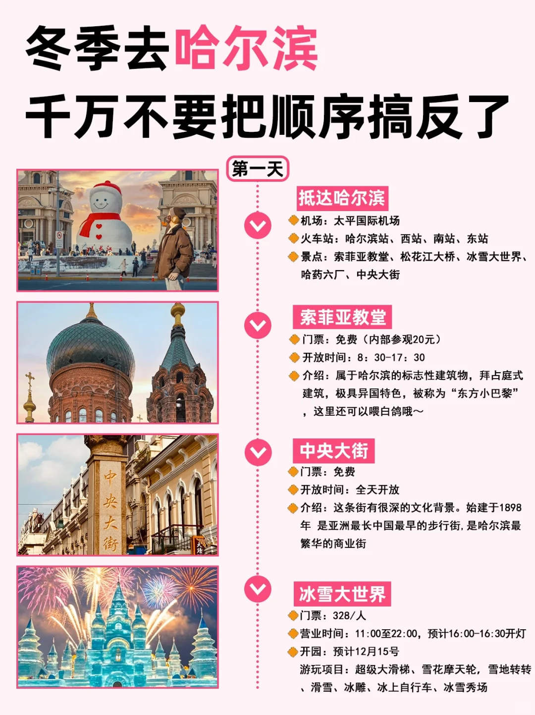 哈尔滨长白山旅游攻略🔥6天5晚详细攻略！