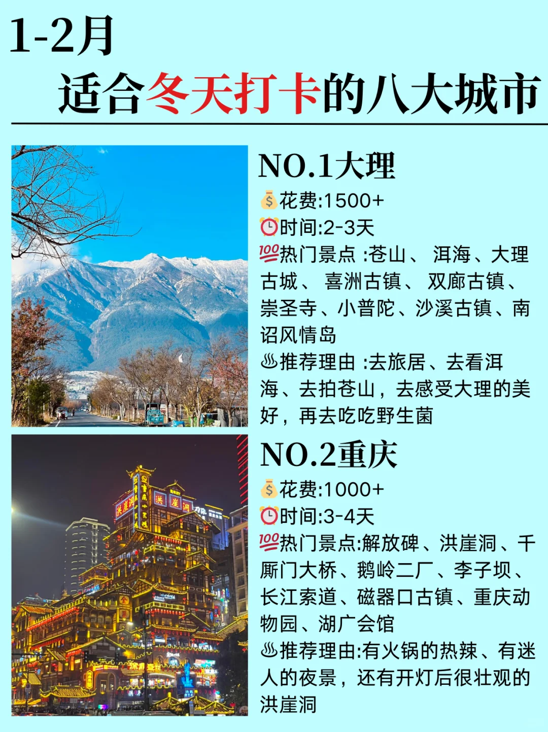 1-2月适合冬天打卡的八大城市✅不看后悔