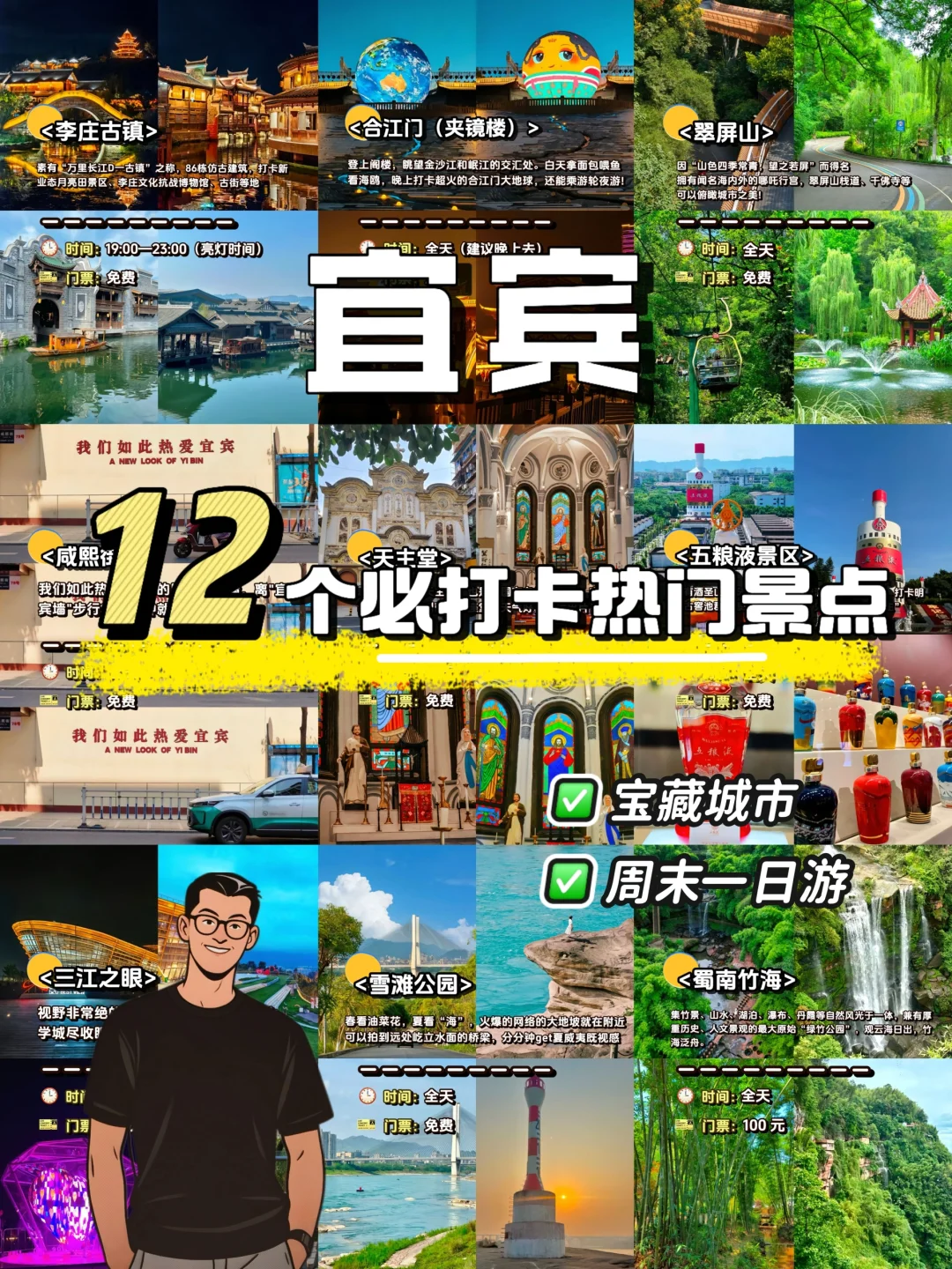 🌟宜宾旅游攻略|这 1️⃣2️⃣个景点一定要去‼️