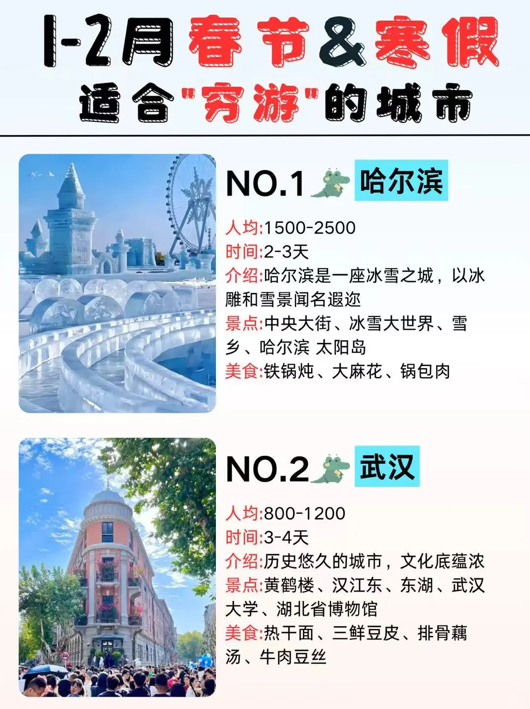 春节&寒假🔥适合学生党穷游的城市来了