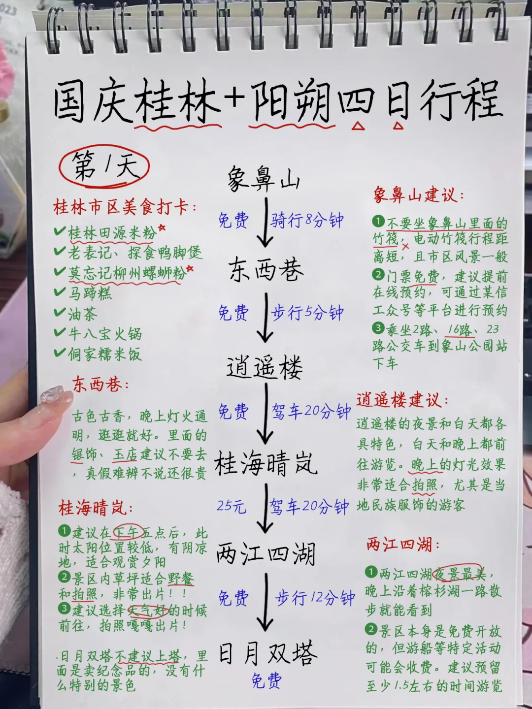 不绕路版!国庆去桂林➕阳朔四日行程安排