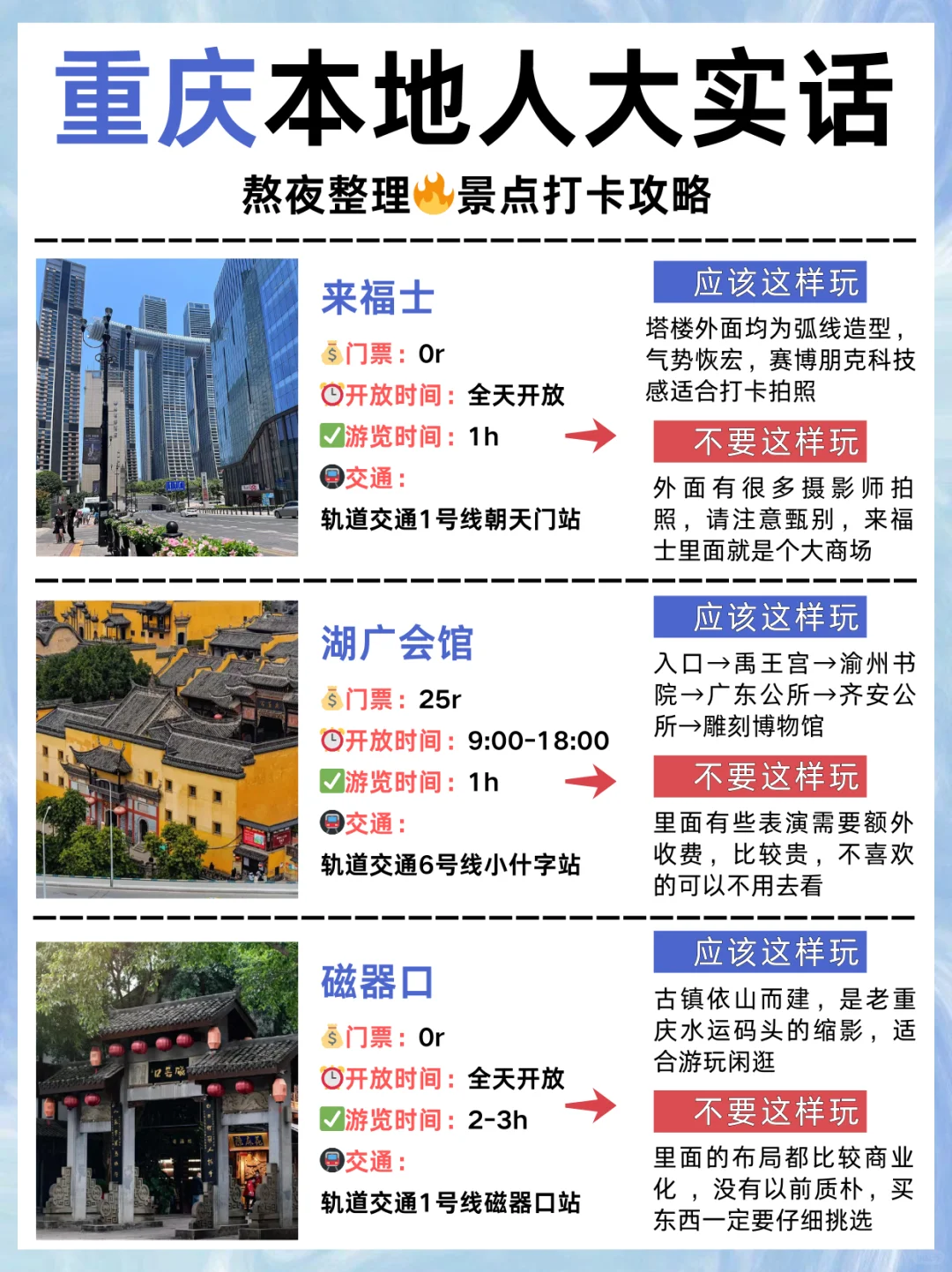 刚从重庆回来，花5h整理的详细攻略，速抄❗