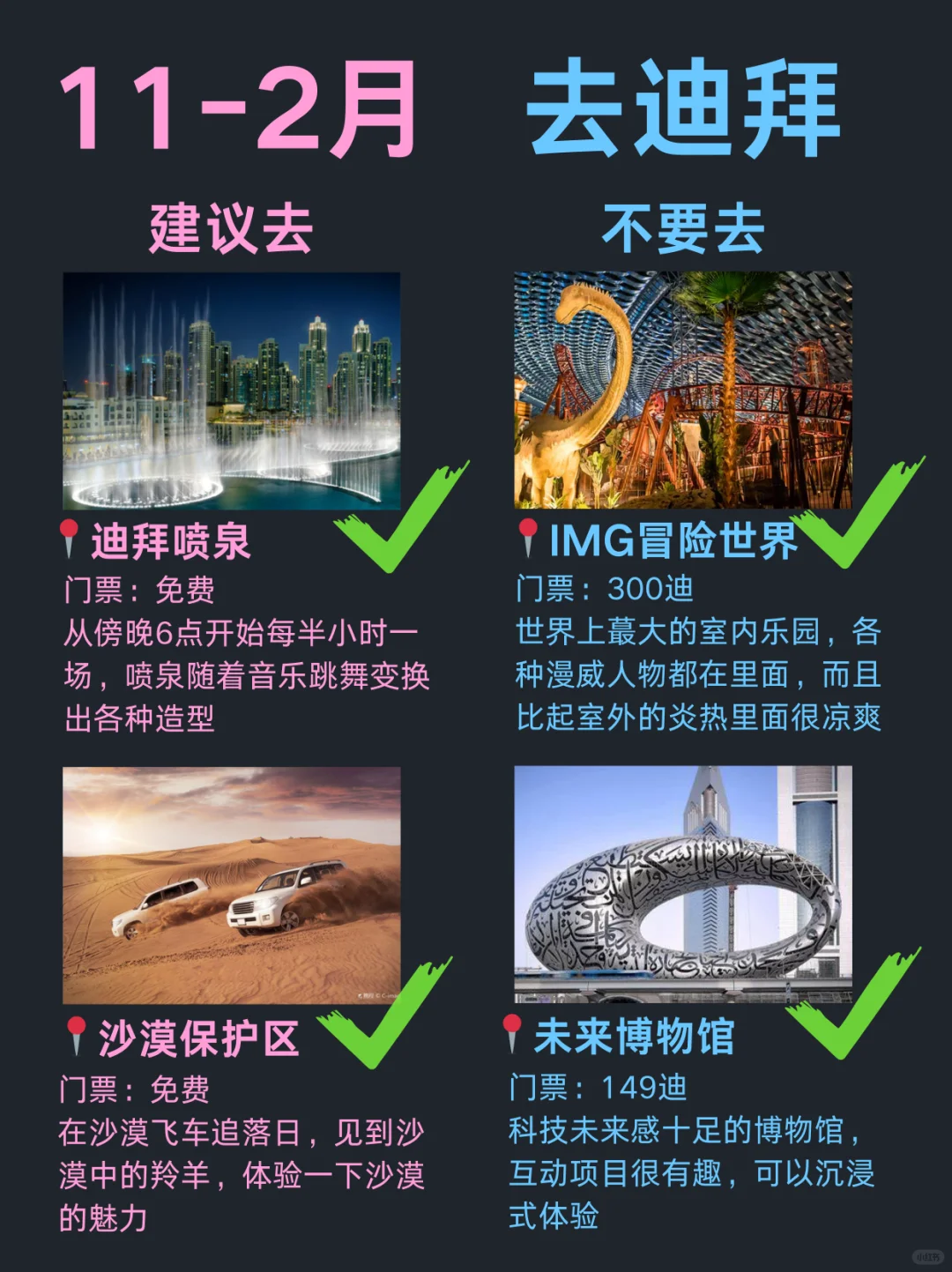 第1⃣次来迪拜旅游，16个景点建议/不建议去
