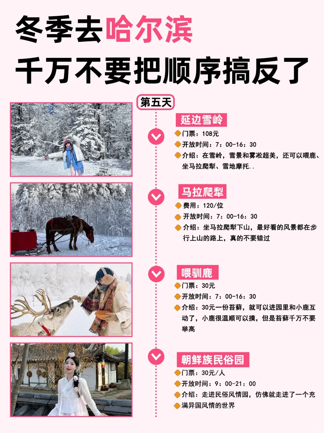 哈尔滨长白山旅游攻略🔥6天5晚详细攻略！