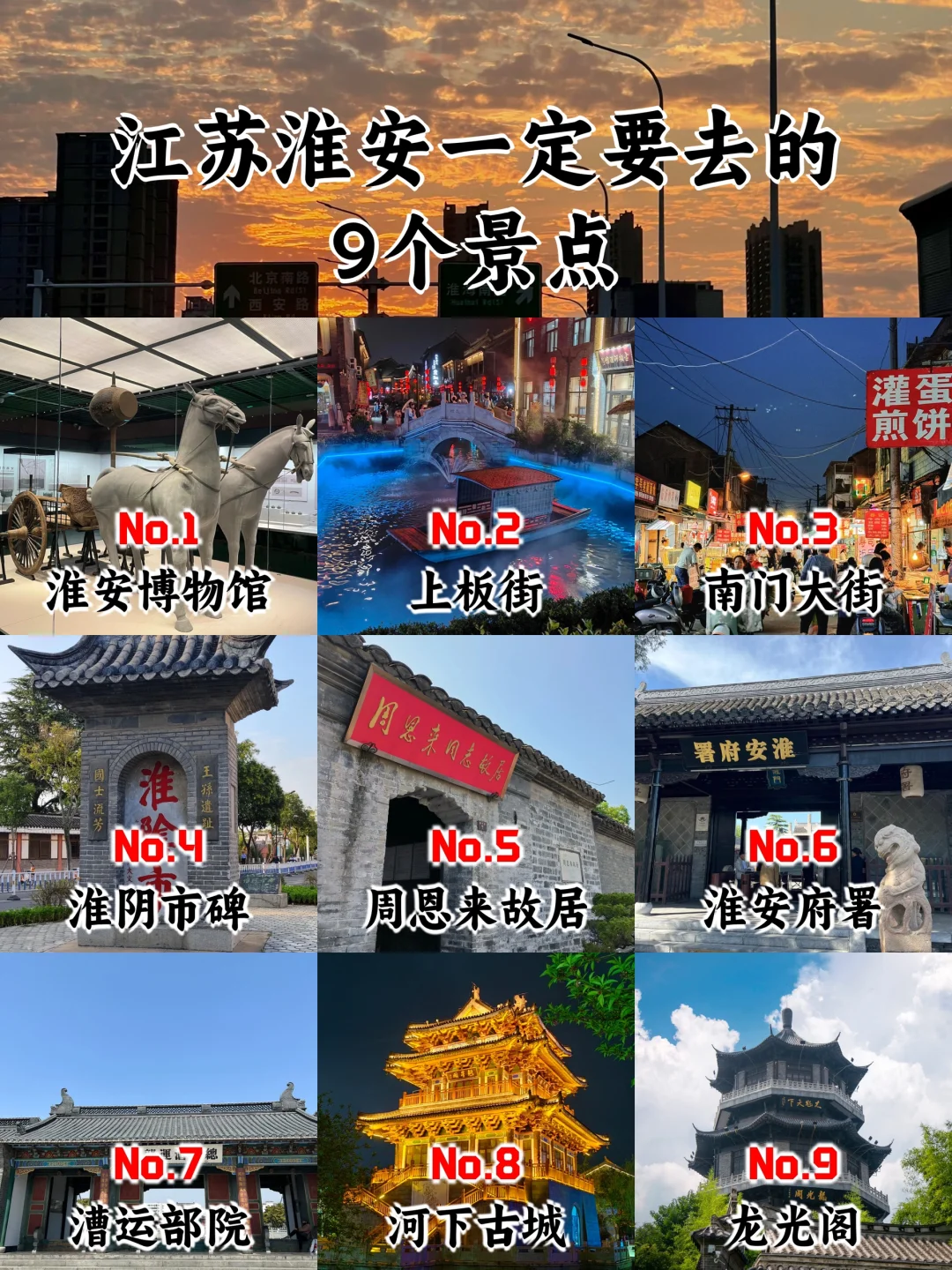 江苏淮安一定要去9个景点，你都去过哪几个？