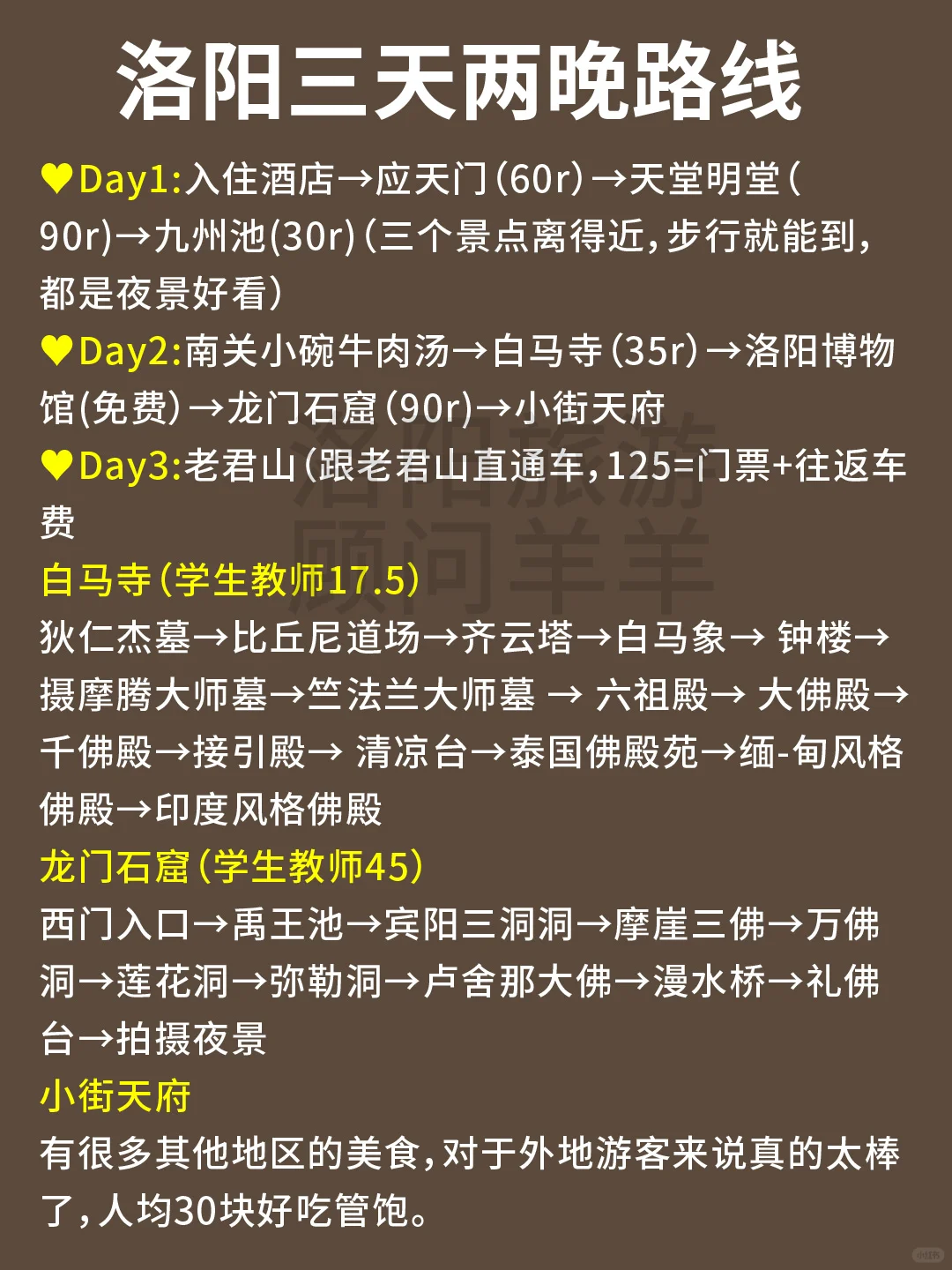 来洛阳旅游的姐妹们，‼️千万不要错过这篇