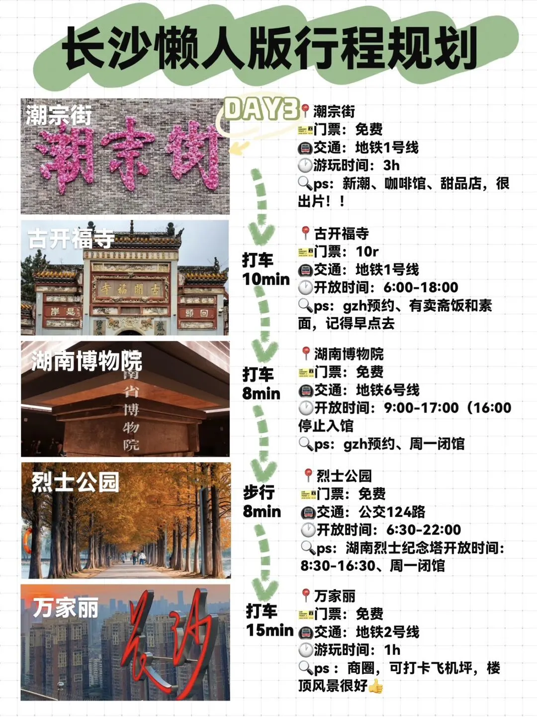 长沙《三天两晚》旅游攻略！！超全懒人版！！