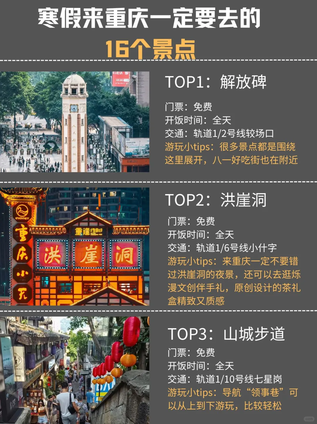 本地人认为来重庆一定要打卡的16个景点