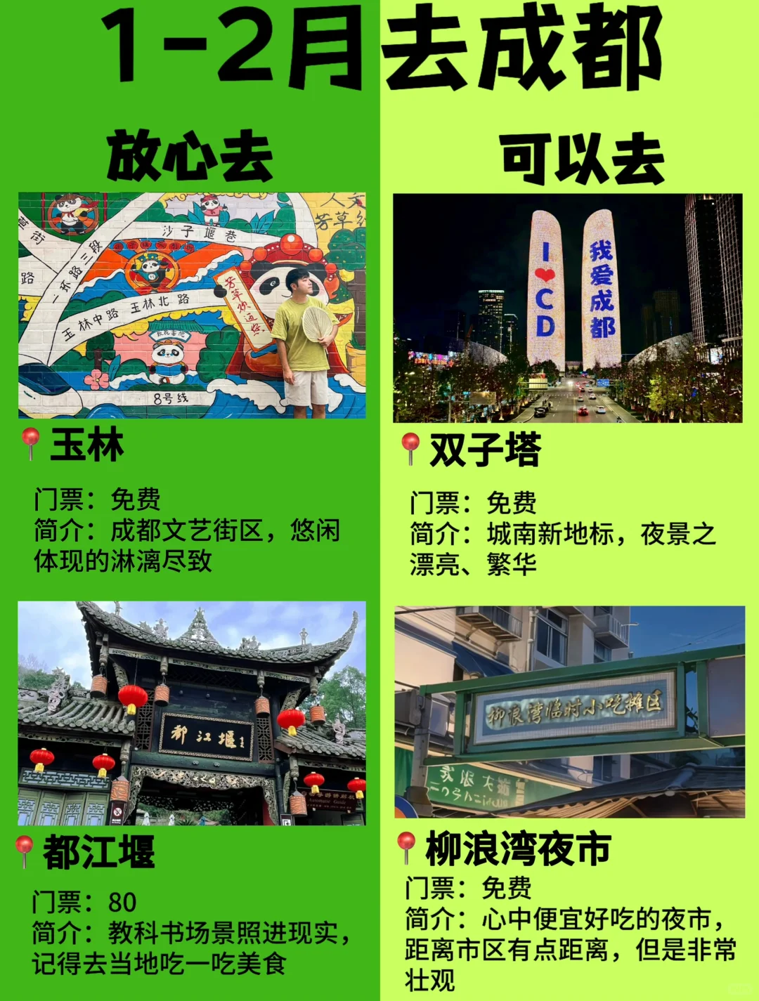 1-2月成都旅游景点攻略‼️一定要听劝啊