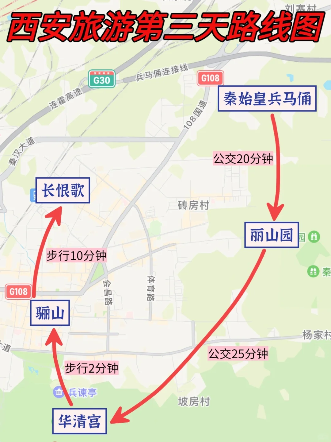 西安旅游景点分布图✅这么玩就对啦~