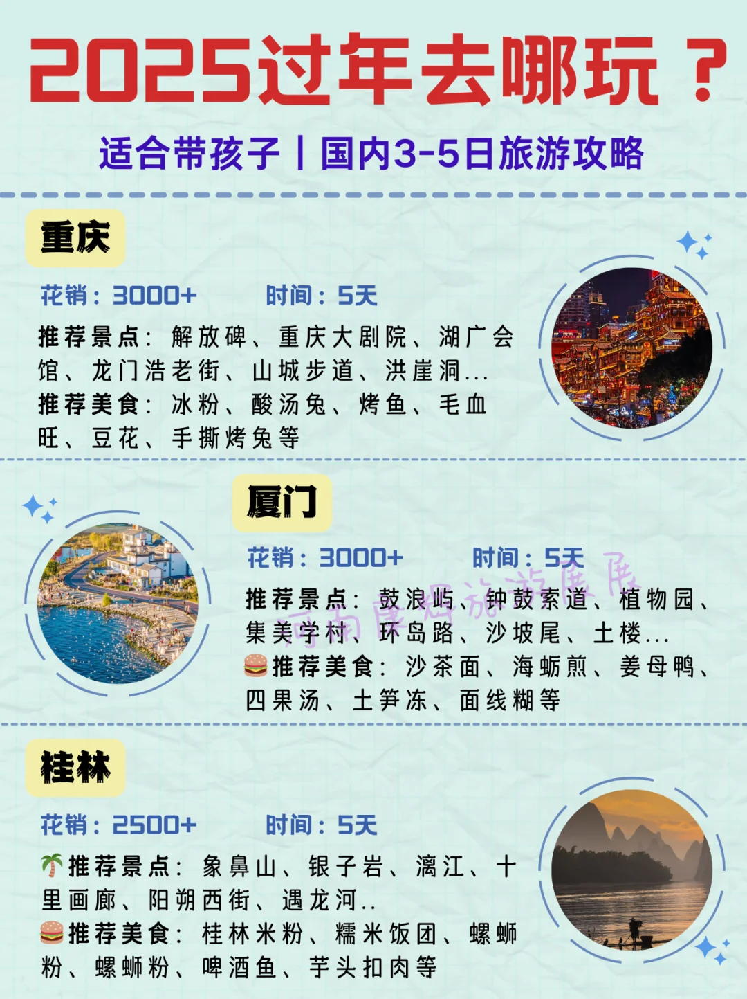 2025过年去哪玩？国内3-5日短途亲子游攻略