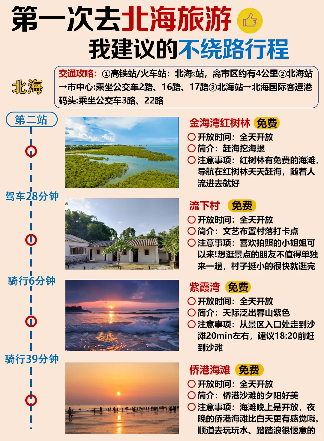 北海旅游攻略💕附正确游玩顺序+超全避坑