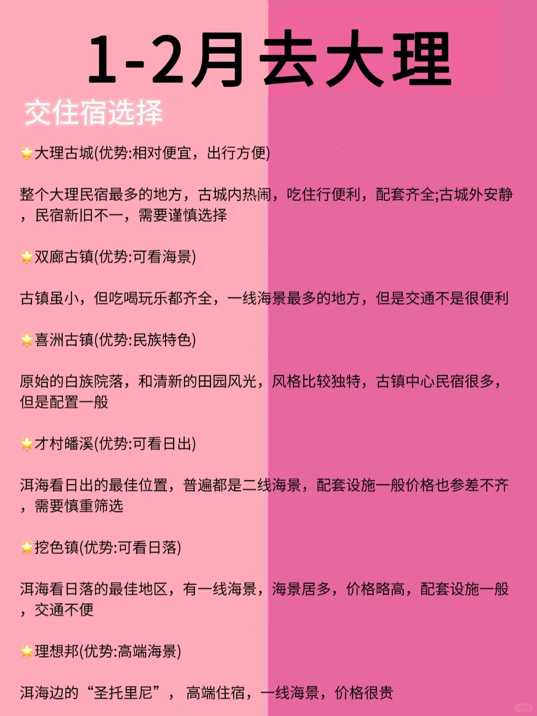 1-2月大理最新攻略，建议去🆚不建议去