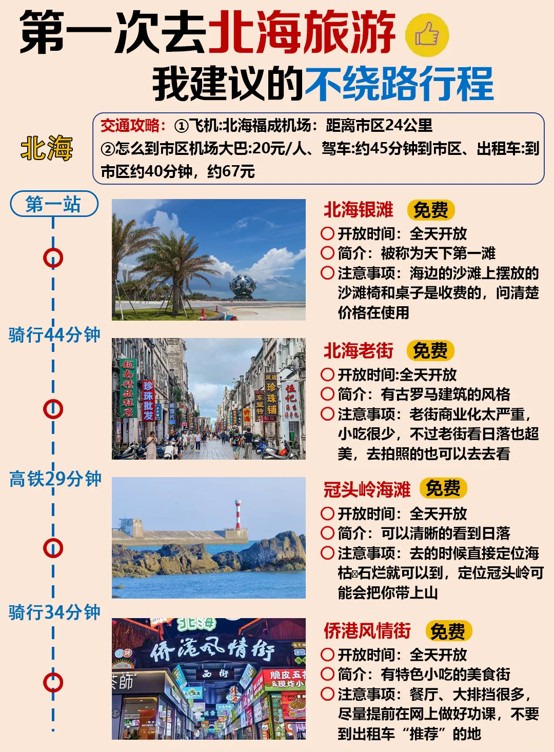 北海旅游攻略💕附正确游玩顺序+超全避坑