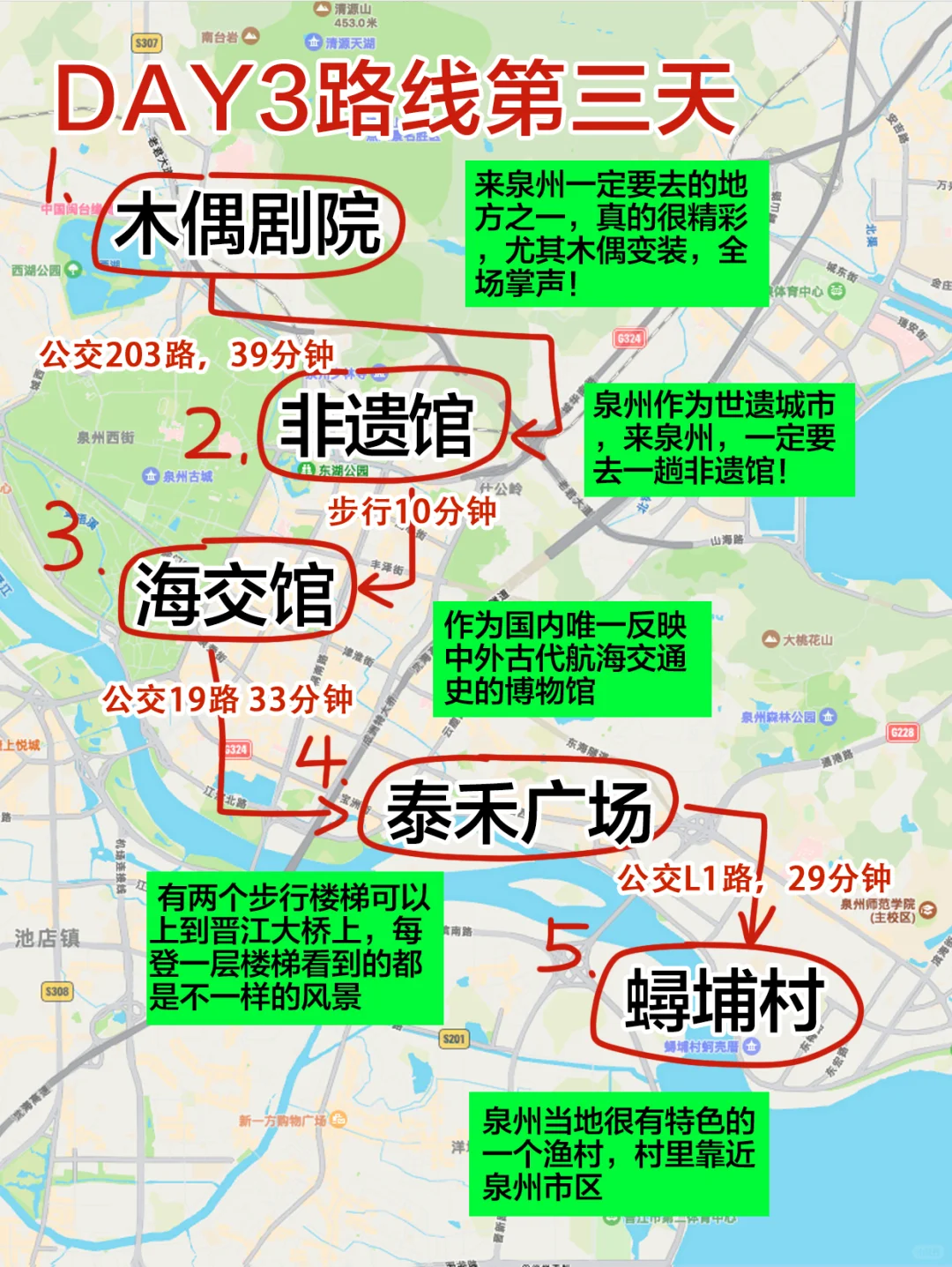 姐妹们快夸我吧！泉州景点路线安排的明明白