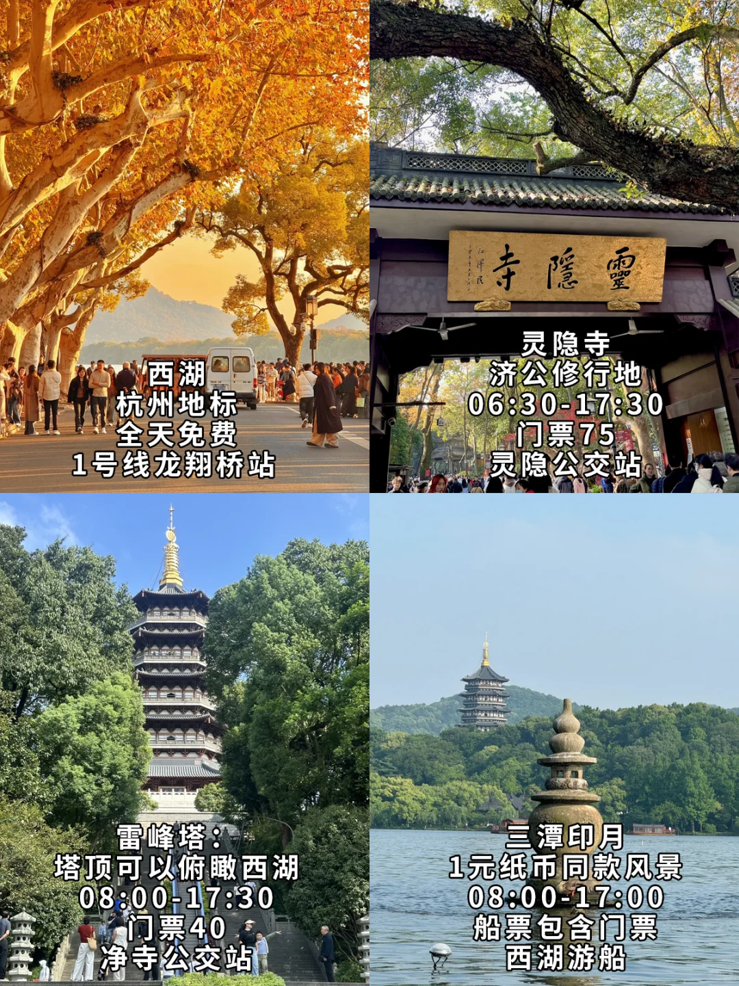 杭州三日游🔥拿下15个景点！不走回头路