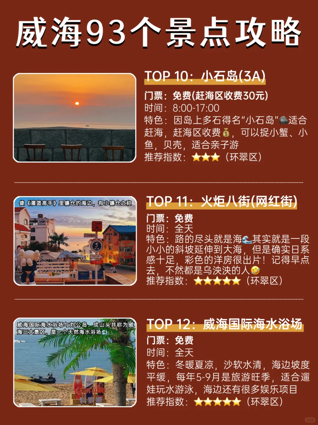 威海93个景点介绍|独one无two🤣