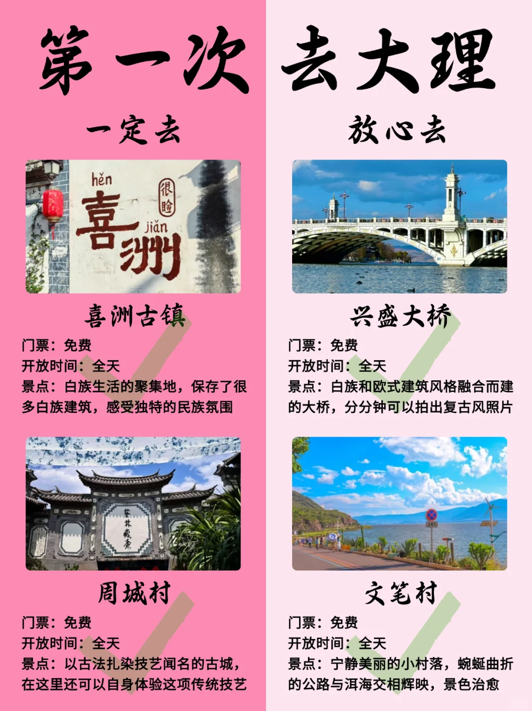 大理必去景点合集‼️新手必看👉