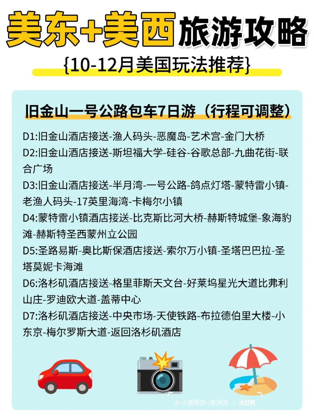 摊牌了！这四条美国旅游路线✅怎么玩都好玩