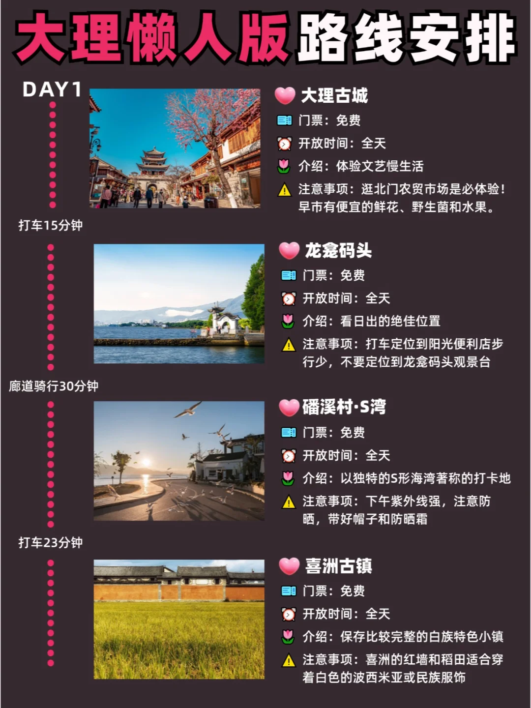 懒人必看✅大理3天2夜版攻略，轻松玩转大理