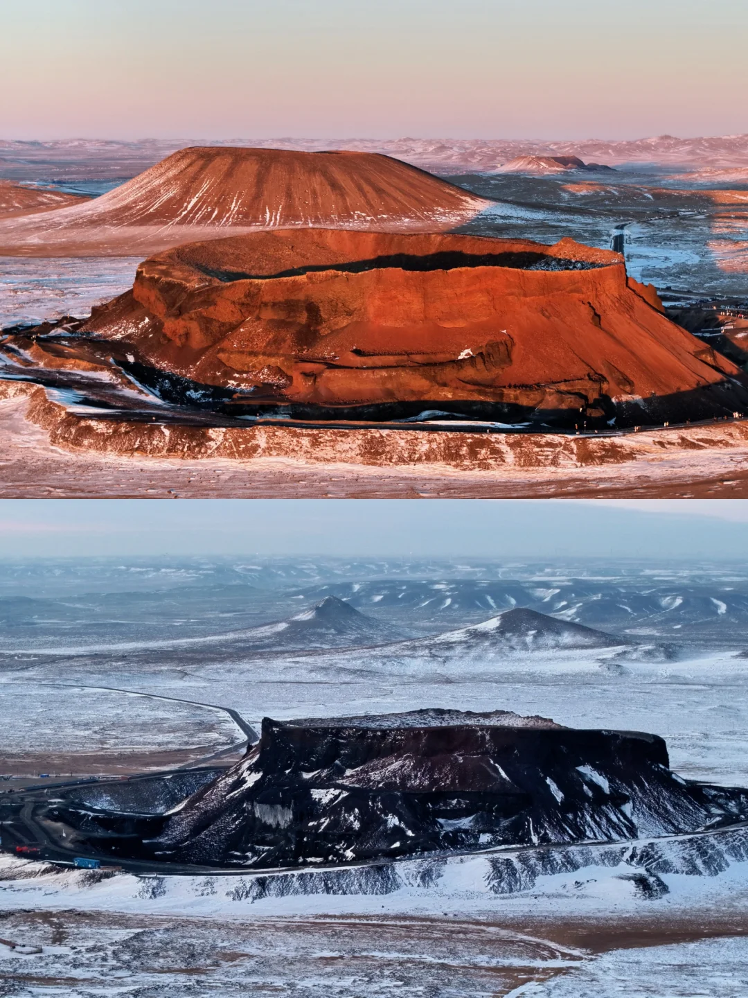 冬日必去的巨美乌兰察布火山🌋附攻略