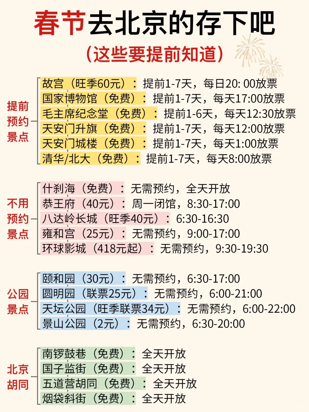 春节来北京请听劝‼这些一定要提前知道…